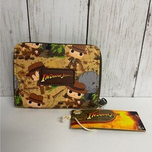Funko Indiana Jones Raiders of the Lost Ark All Over Print Zip Around Wallet NWT